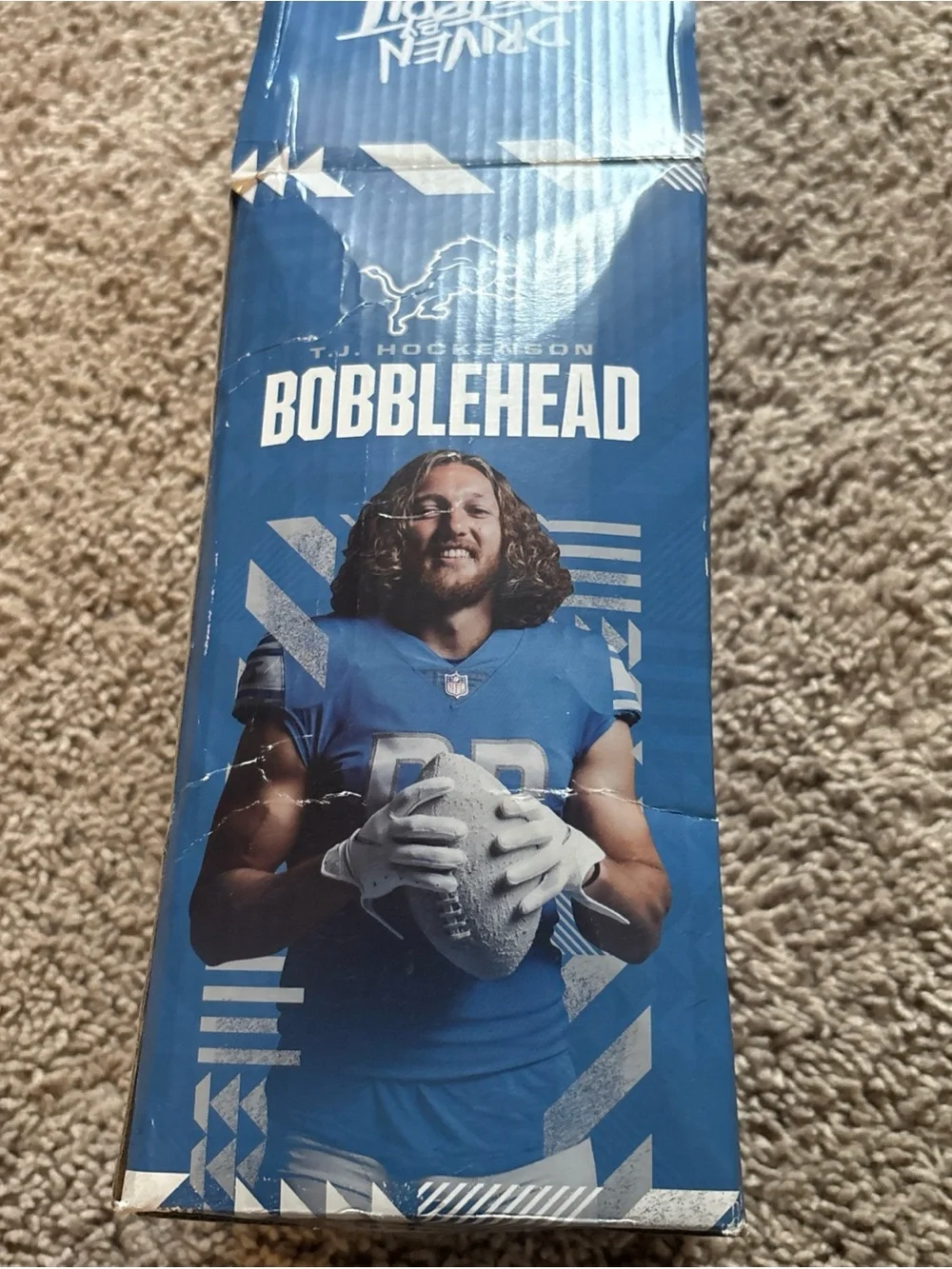 Detroit Lions Blue Football Player Bobblehead - T.J. Hockenson